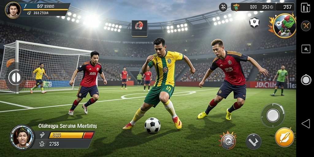Gameplay 2757 menampilkan aksi seru dan kompetisi olahraga.