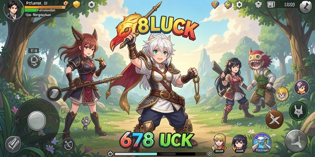 Screenshot gameplay 678LUCK menunjukkan karakter anime dalam aksi seru.