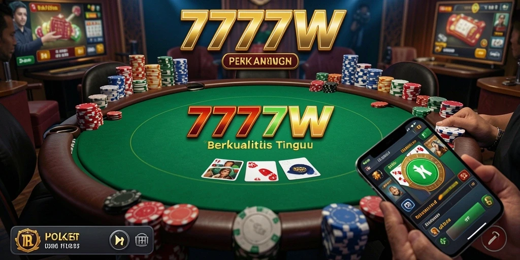 Screenshot dari gameplay seru Poker di 7777W.