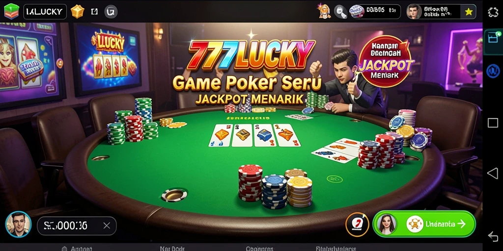 Tangkapan layar gameplay Poker di 777LUCKY yang menegangkan.