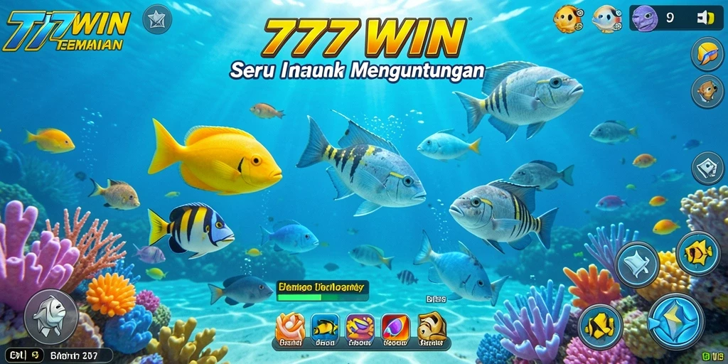 Tampilan gameplay 777WIN yang memukau dan seru dalam menembak ikan.