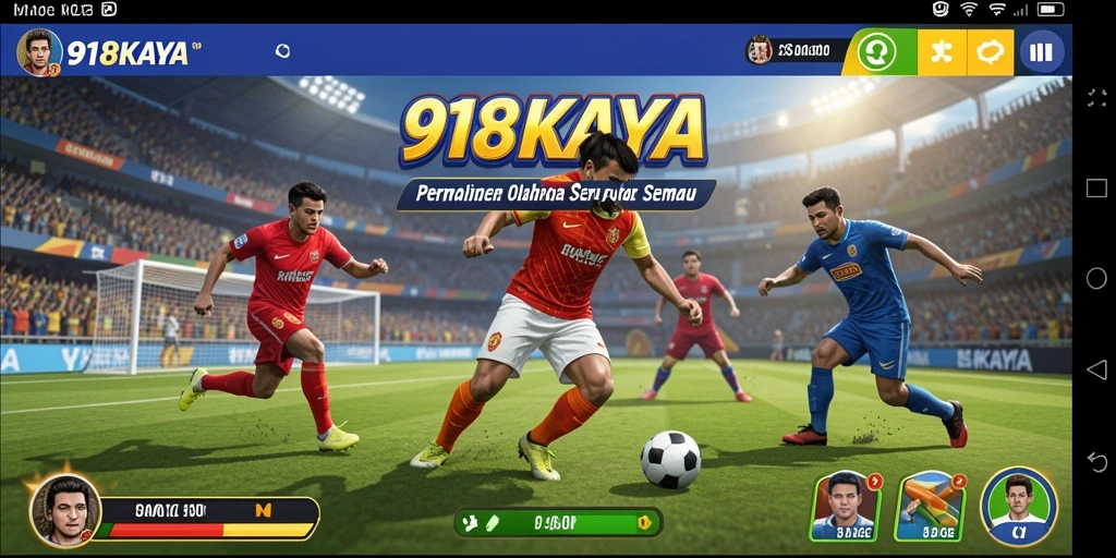 Screenshot gameplay 918KAYA menampilkan pertarungan olahraga yang seru.