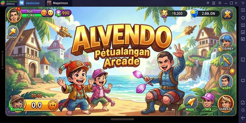 Tangkapan layar menunjukkan aksi cepat dan grafis cerah dari ALVENDO.