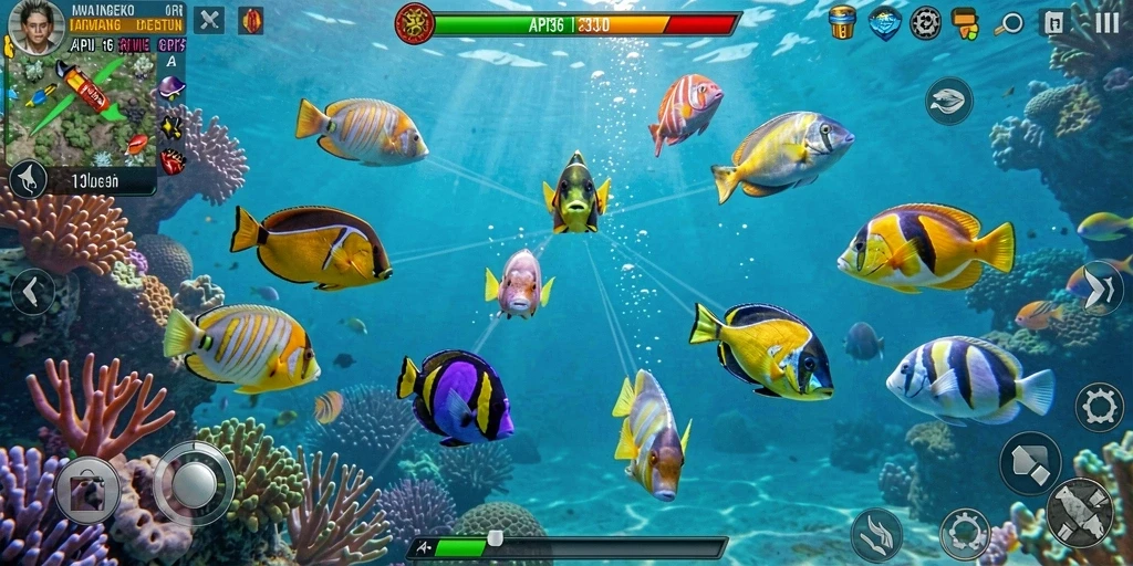 Tampilan gameplay seru dari Tembak Ikan API36.