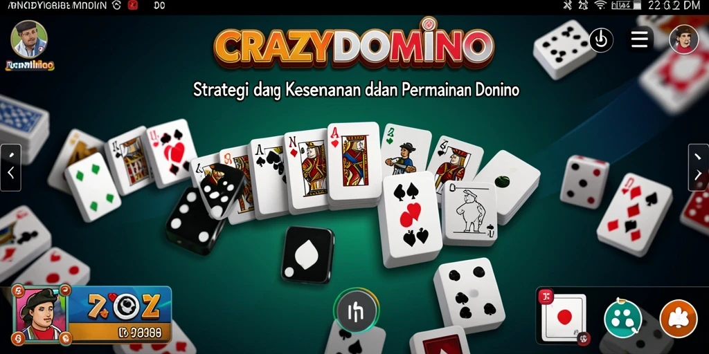 Tangkapan layar utama <strong>CRAZYDOMINO</strong> menunjukkan gameplay seru dan menantang.