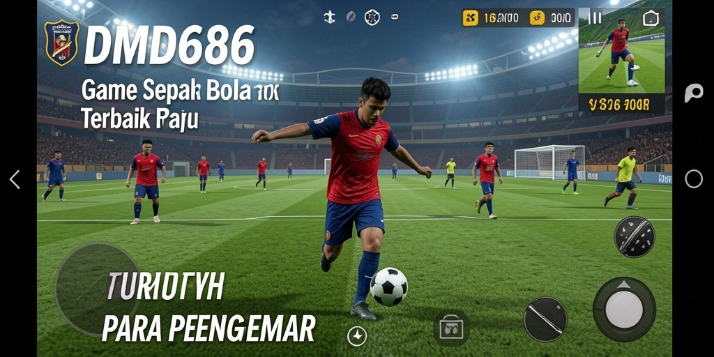 Tampilan gameplay <strong>DMD686</strong> yang menegangkan dalam pertandingan sepak bola.