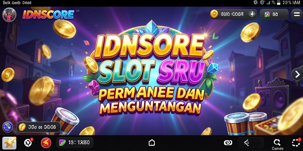 Tampilan menarik dari gameplay IDNSCORE yang menonjolkan mesin slot.