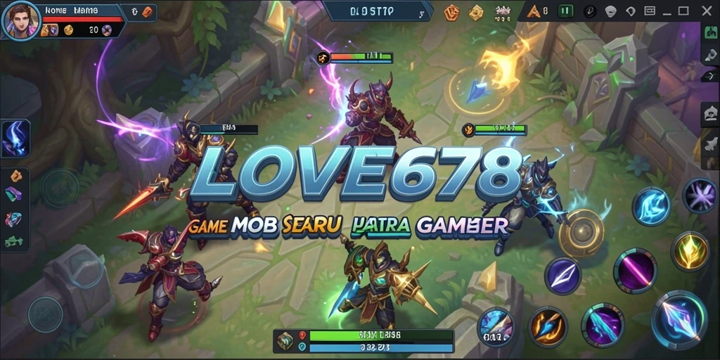 Tampilan gameplay seru di LOVE678 dengan aksi dan strategi MOBA.