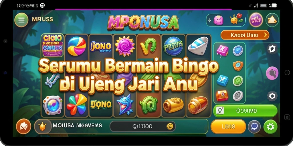 Tampilan gameplay MPONUSA dengan suasana Bingo yang seru.