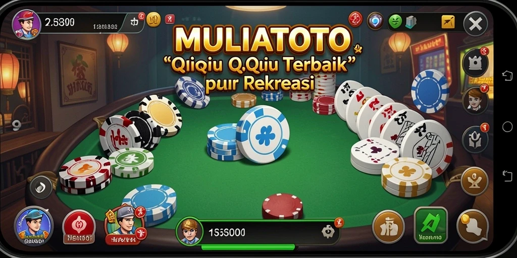 Tampilan seru dari gameplay QiuQiu di MULIATOTO.