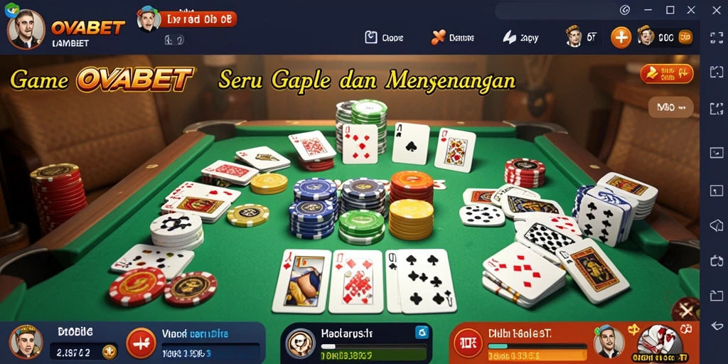Tampilan gameplay Gaple di OVABET yang seru dan interaktif.