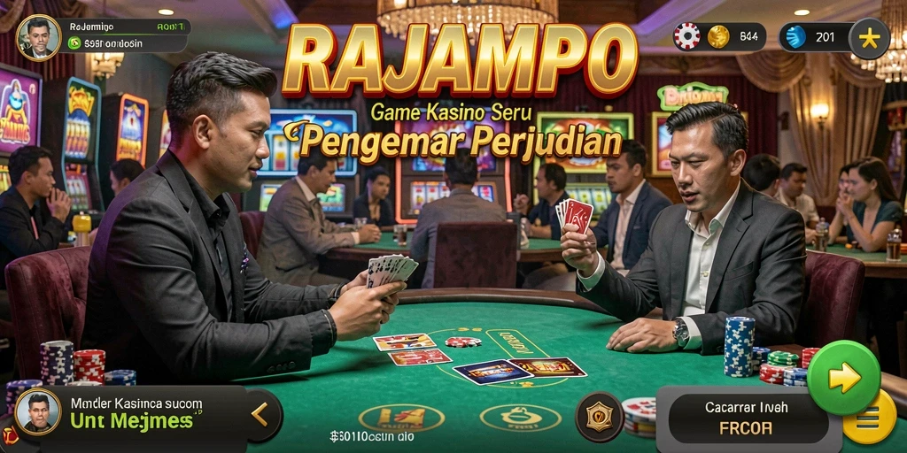 Tampilan menarik gameplay RAJAMPO dengan suasana kasino yang mendebarkan.
