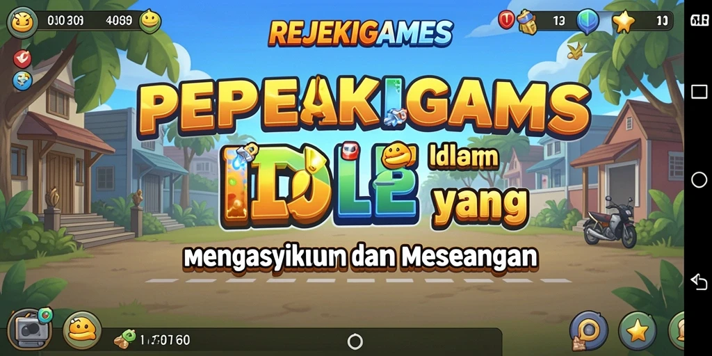 Tampilan gameplay menarik dari REJEKIGAMES dengan karakter dan sumber daya yang berkembang.