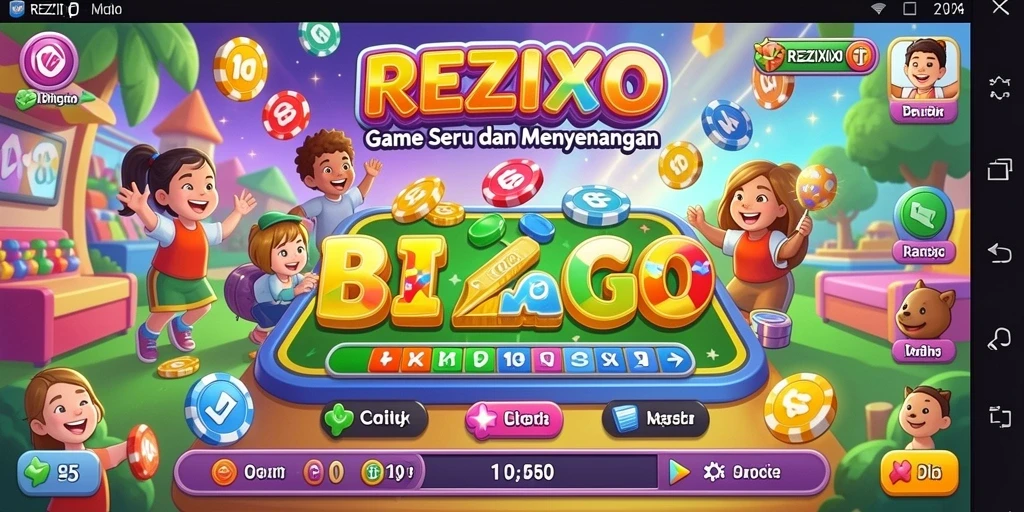 Tampilan gameplay <strong>REZIXO</strong> menampilkan suasana bermain Bingo yang seru dan interaktif.