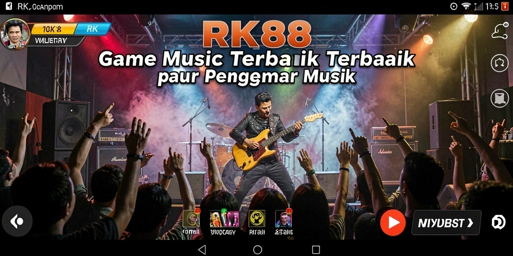 Tampilan gameplay RK88 yang memukau dan interaktif untuk penggemar musik.