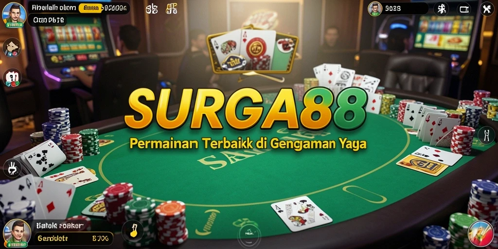 Tampilan gameplay poker menyenangkan di SURGA88.