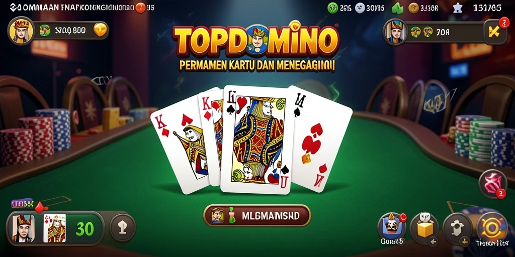 Tampilan gameplay seru dari TOPDOMINO saat bermain bersama teman-teman.